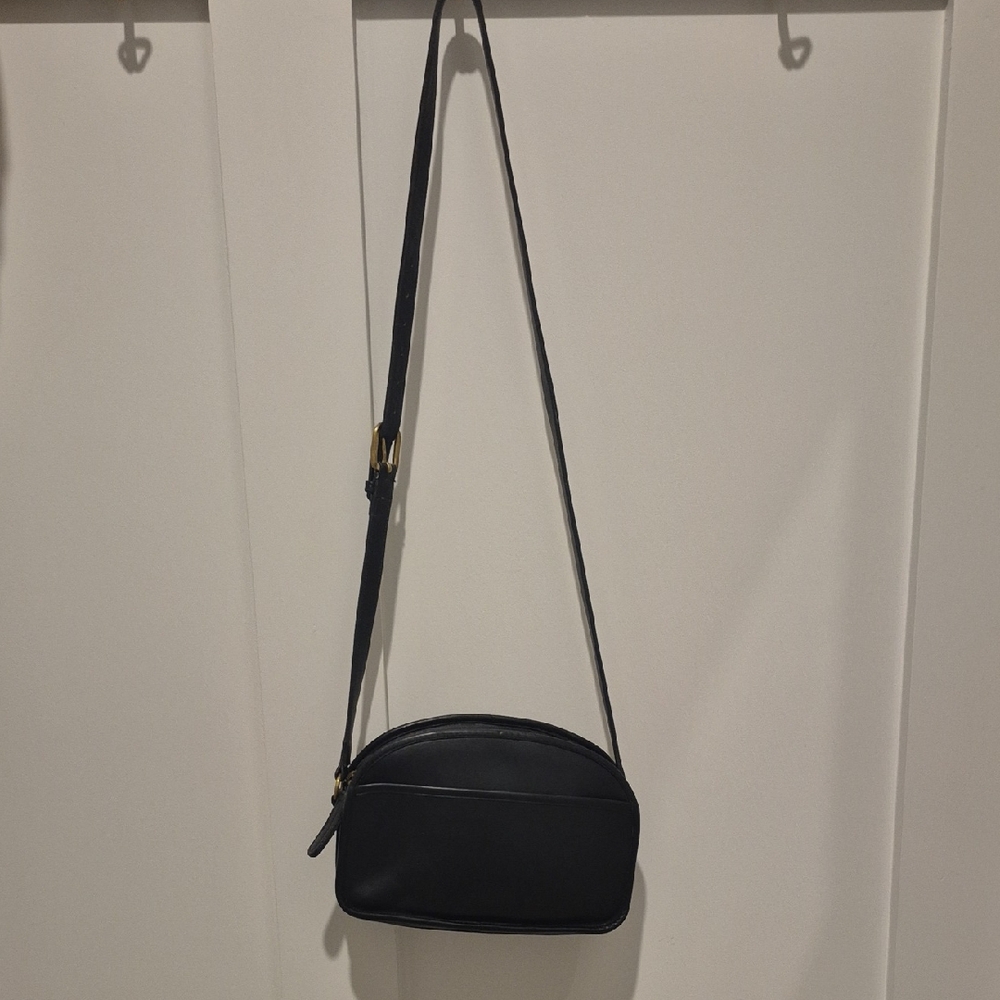 Vintage Laura Ashey Leather Black Crossbody Bag - Picture 3 of 16